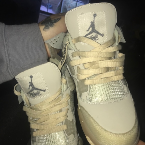 (WMNS) Off-White x Air Jordan 4 SP \'Sail\' CV9388-100